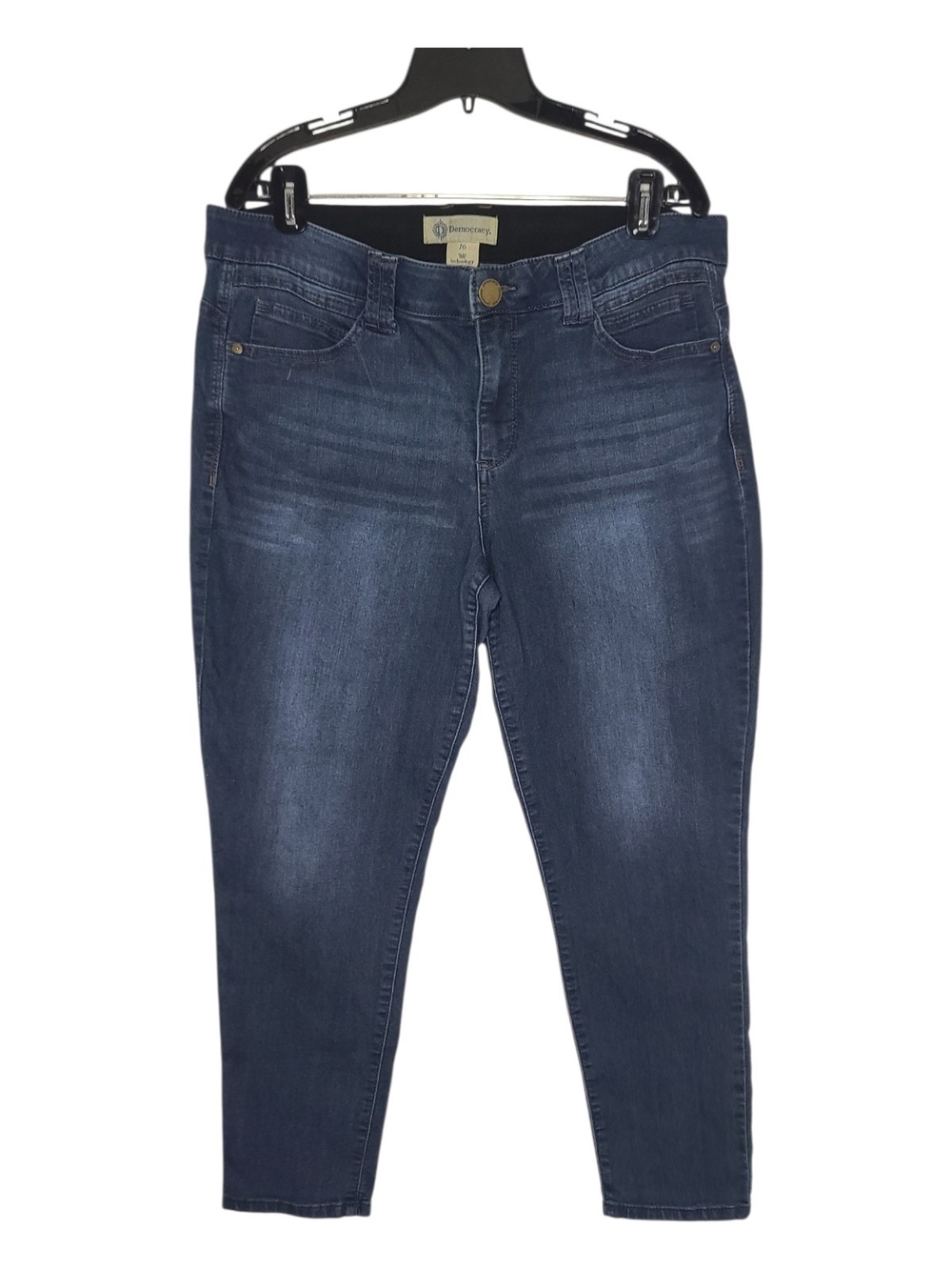 Democracy "Ab" Technology Skinny Ankle Jeans Size 16 Dark Wash Stretch